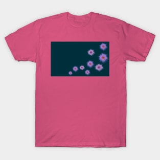 purple abstract flower T-Shirt